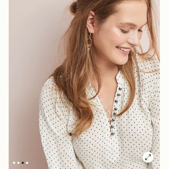 NWT Lucy Polka Dot Blouse - Picture 2 of 5